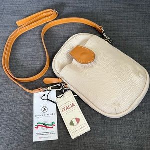 NWT DIVINA FIRENZE PHONE SMALL CROSSBODY BAG PURSE ITALIAN LEATHER